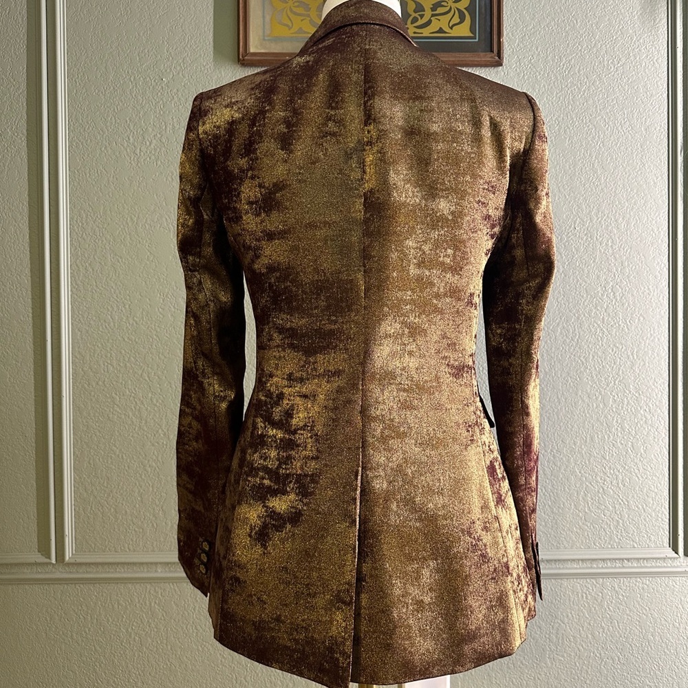 Bar III Gold and Brown Women's Blazer - SIZE 2 - Picture 3 of 9